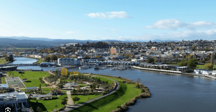 River running through Launceston.